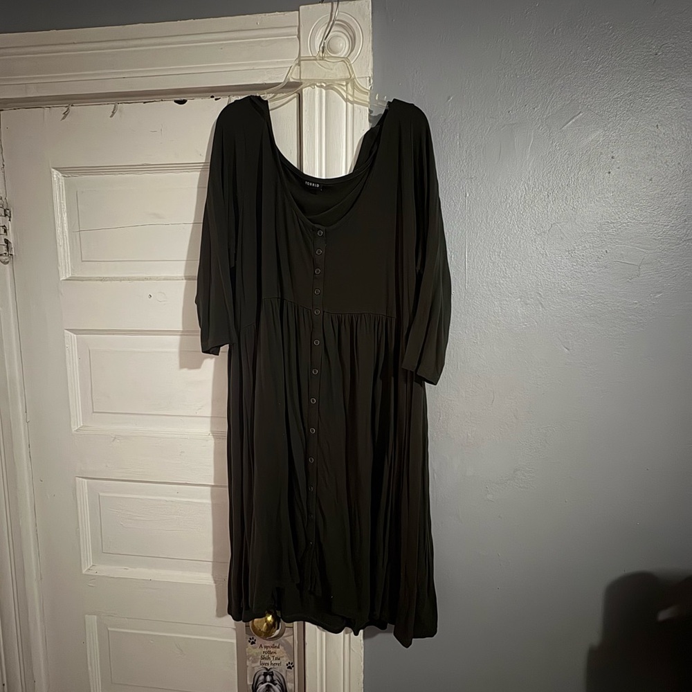 Torrid Black Bishop Sleeve Sundress